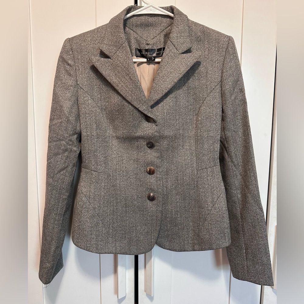 Theyskens’ Theory Charcoal Gray Women's Wool and Linen Blend Blazer size 6